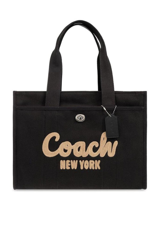 Coach Logo Flocked Tote Bag