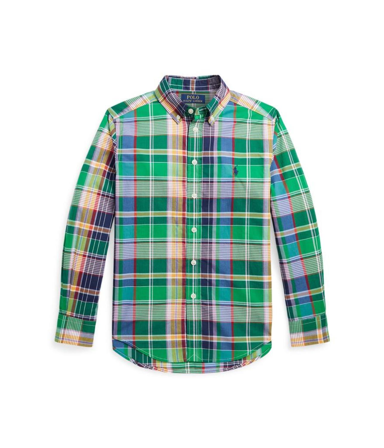 Plaid Cotton Poplin Shirt (Big Kids)