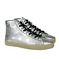 Saint Laurent Men's Metallic Leather Hi Top Sneaker