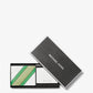 Logo and Faux Leather Stripe Wallet With Passcase Gift Set