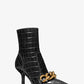 Scarlett Embellished Crocodile Embossed Leather Boot