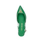 Women's Jesson Pointed Slingback Kitten Heel Mules