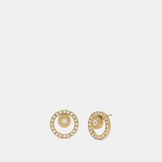 Coach Outlet Open Circle Halo Stud Earrings