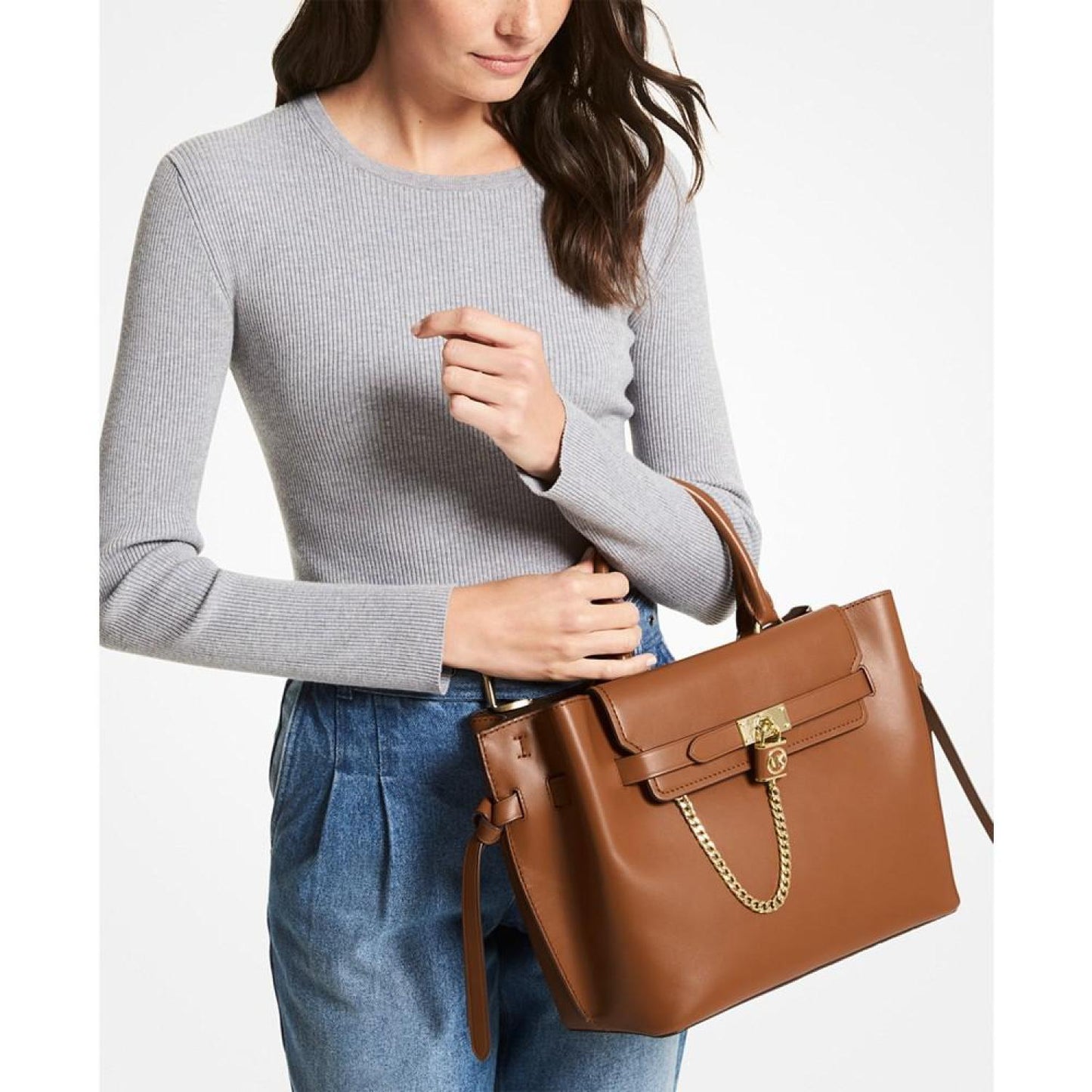 Hamilton Legacy Large Leather Belted Satchel
