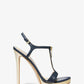Berkley Leather and Metallic Stiletto Sandal
