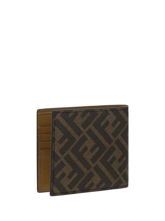 Fendi Fabric and Leather  Bifold Men's Wallet