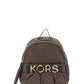 Michael Kors Monogram Patterned Logo Plaque Backpack