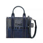 The Micro Denim-Printed Leather Tote Bag