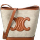 CELINE Triomphe Small Canvas & Leather Bucket Bag