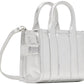 Silver 'The Shiny Crinkle Leather Mini Tote Bag' Tote