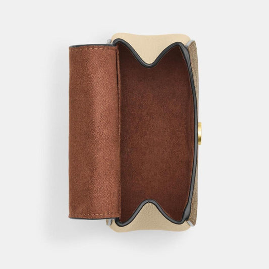 Coach Outlet Morgan Card Case On A Chain In Colorblock Signature Canvas