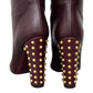 Gucci Women's Leather Knee High Studded Jacquelyne Tall Boots