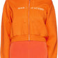 Orange 'The Cropped Zip Hoodie' Hoodie