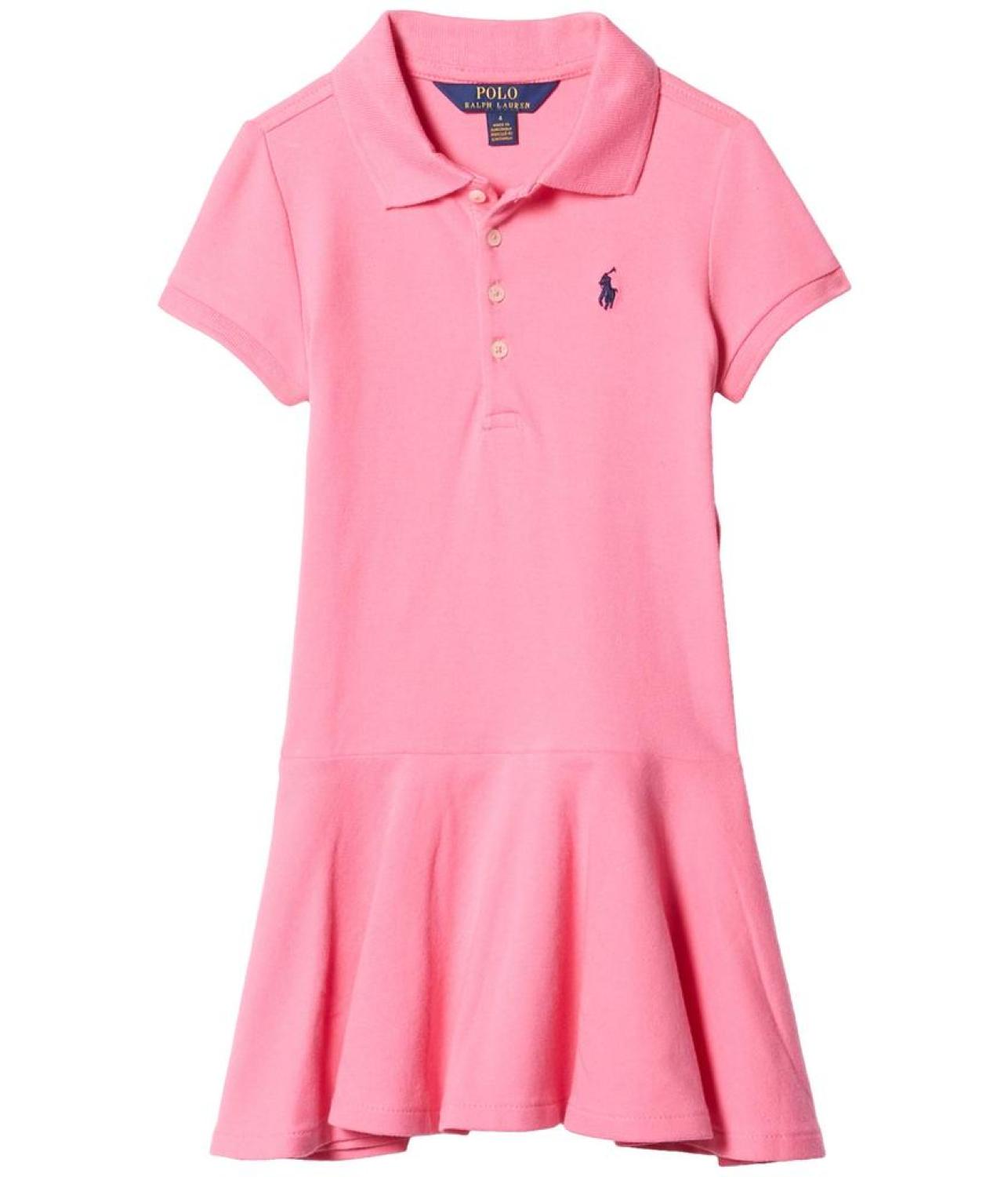 Short Sleeve Polo Dress (Little Kids)