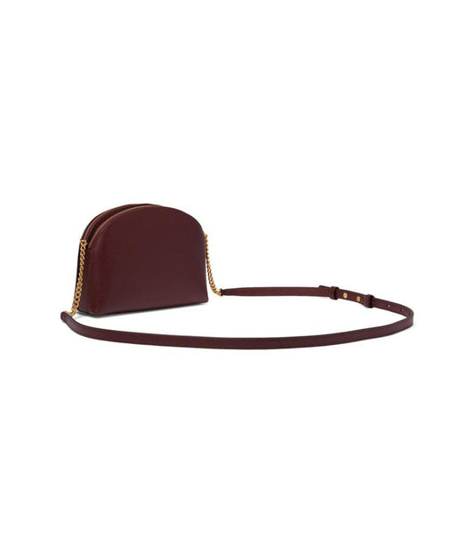 Morgan Saffiano Leather Double Zip Dome Crossbody