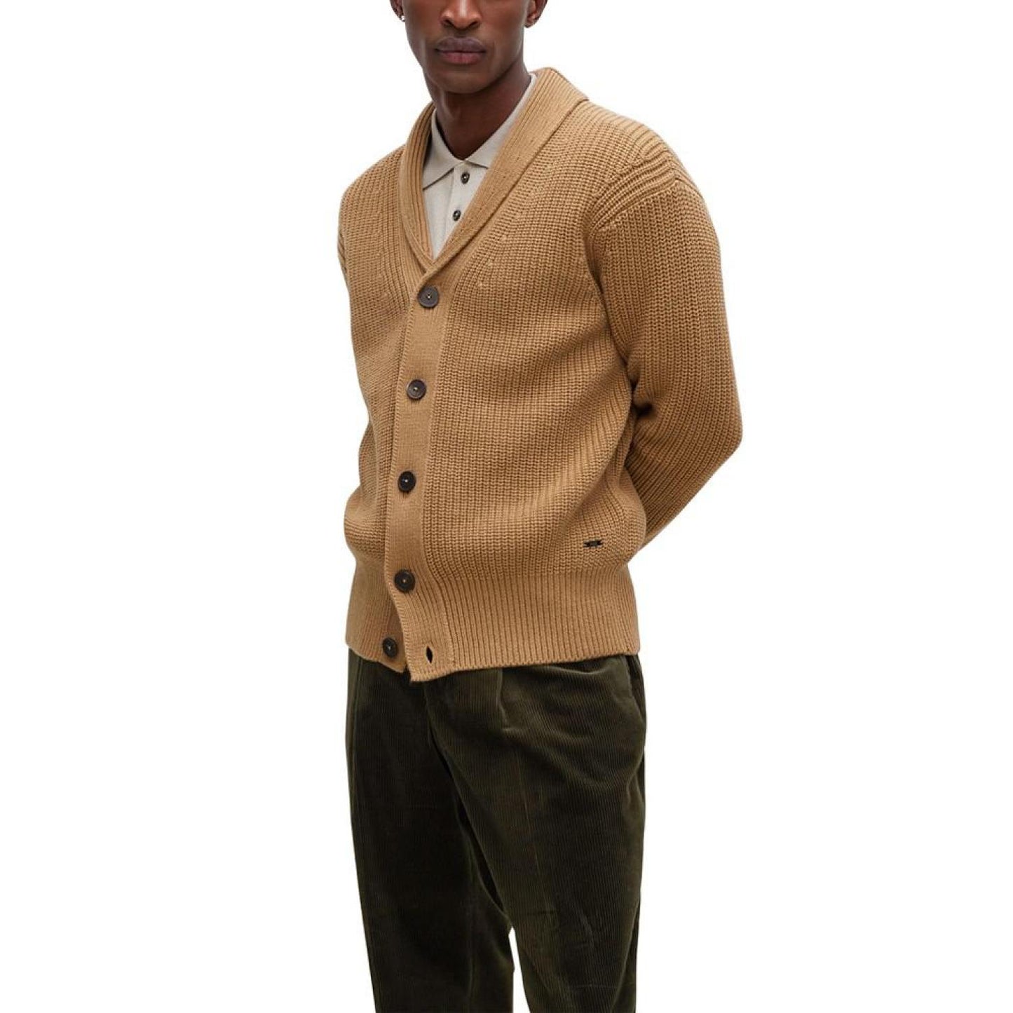 Men's Ribbed-Knit Cardigan