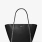 Westley Large Pebbled Leather Chain-Link Tote Bag