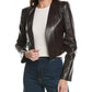 Michael Kors Collection Cropped Leather Jacket