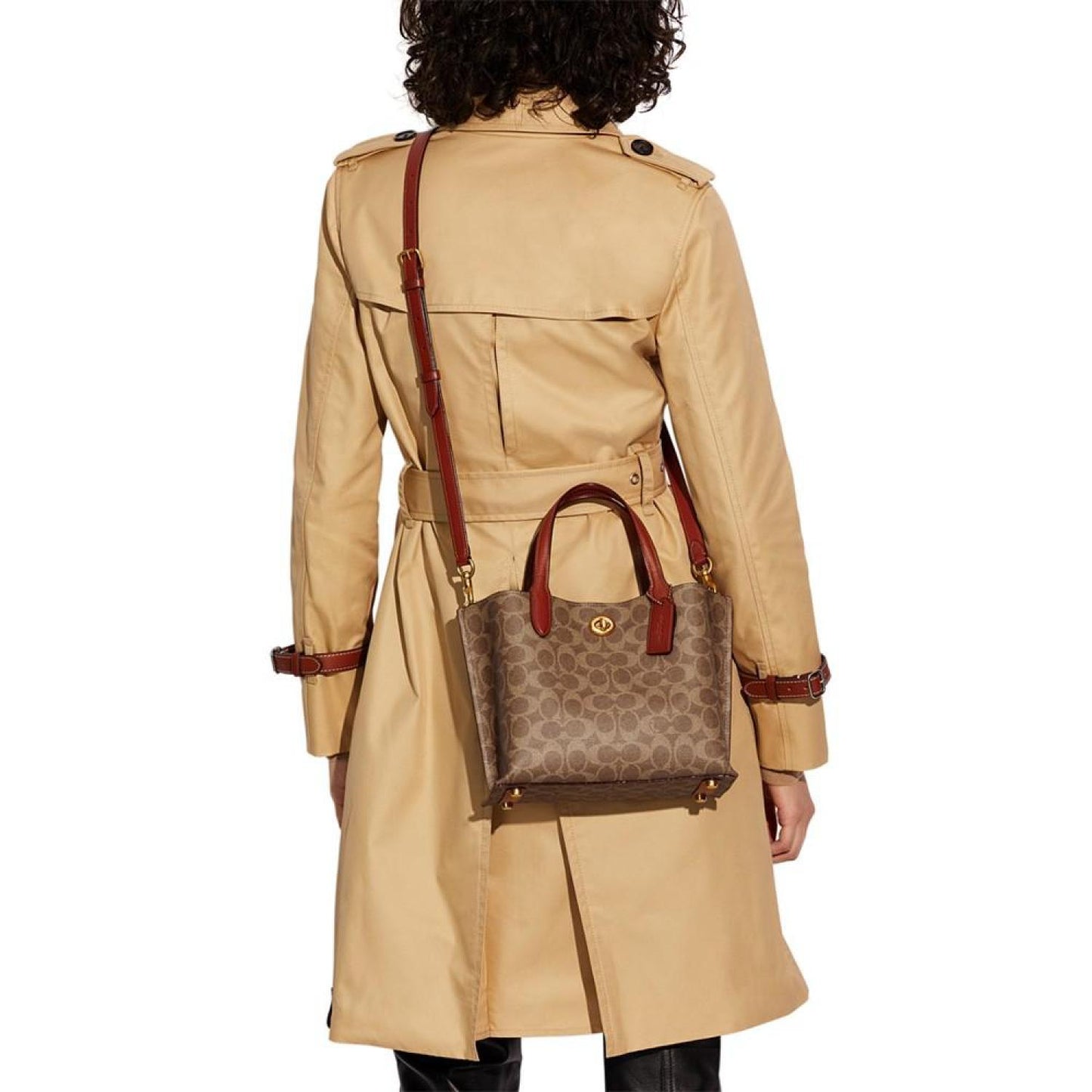 Signature Coated Canvas Willow Tote 24 with Convertible Straps