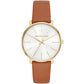 Women's Pyper Luggage Leather Strap Watch 38mm