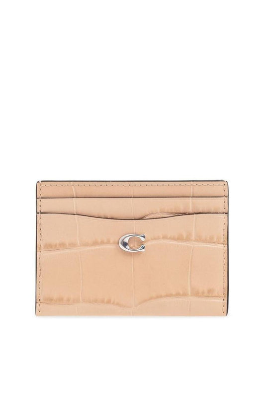 Coach Logo Plaque Embossed Card Case