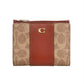 Coach Logo Plaque Zipped Wallet