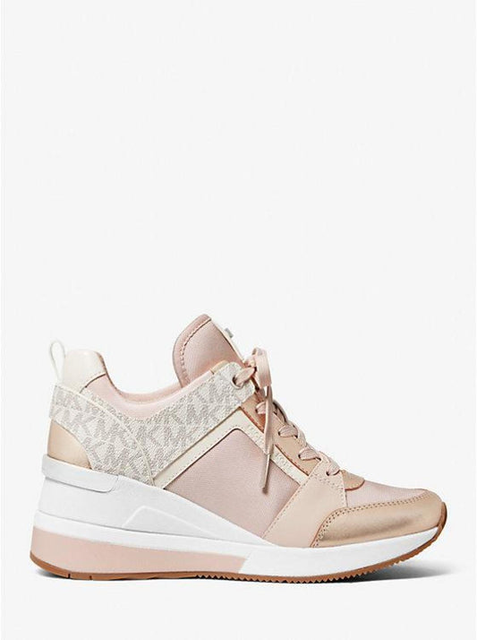 Georgie Leather and Logo Trainer