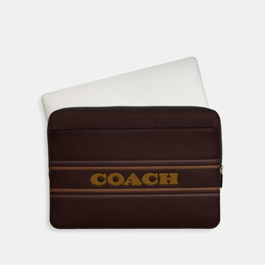 Coach Outlet Laptop Case With Coach Stripe