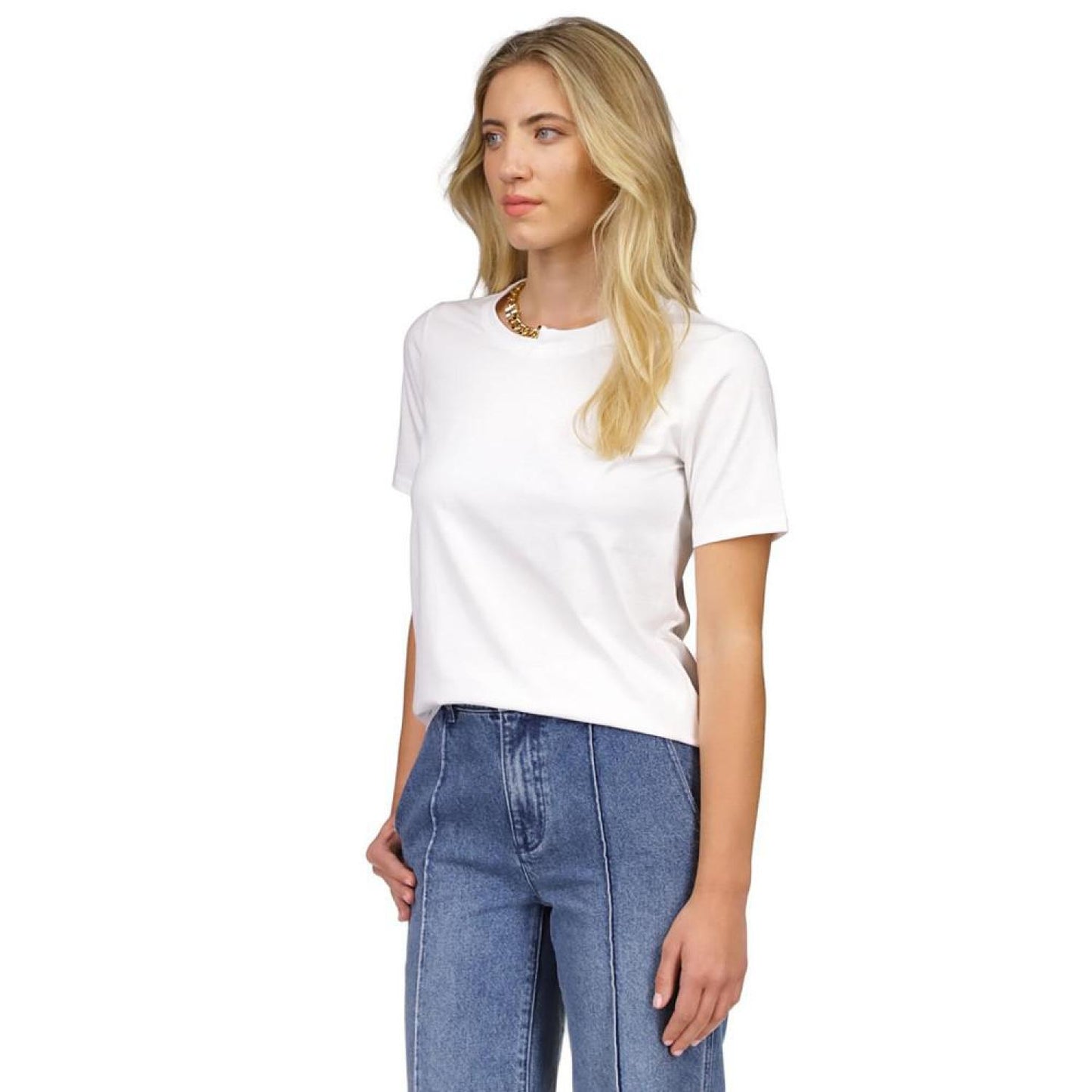 MICHAEL Women's Chain-Neck Classic T-Shirt