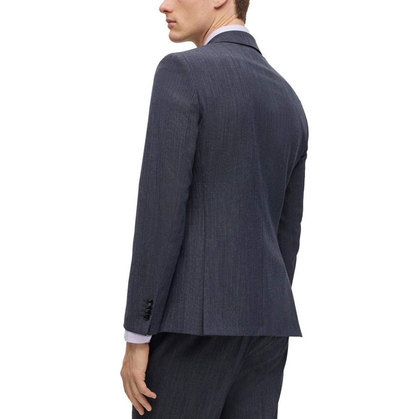 Men's Slim-Fit Two-Piece Micro-Patterned Suit