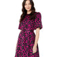Rosy Garden Tie Waist Dress