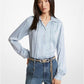 Pinstriped Satin Blouse