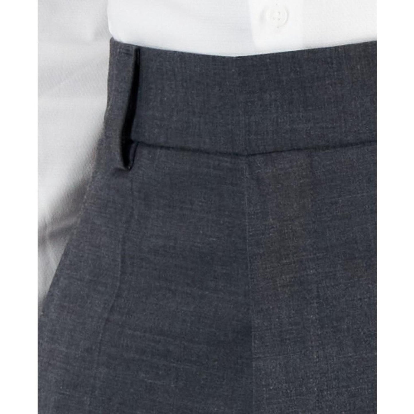 Men's Slim-Fit Dark Grey Suit Trousers