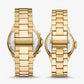 Lennox His and Hers Pavé Gold-Tone Watch Set