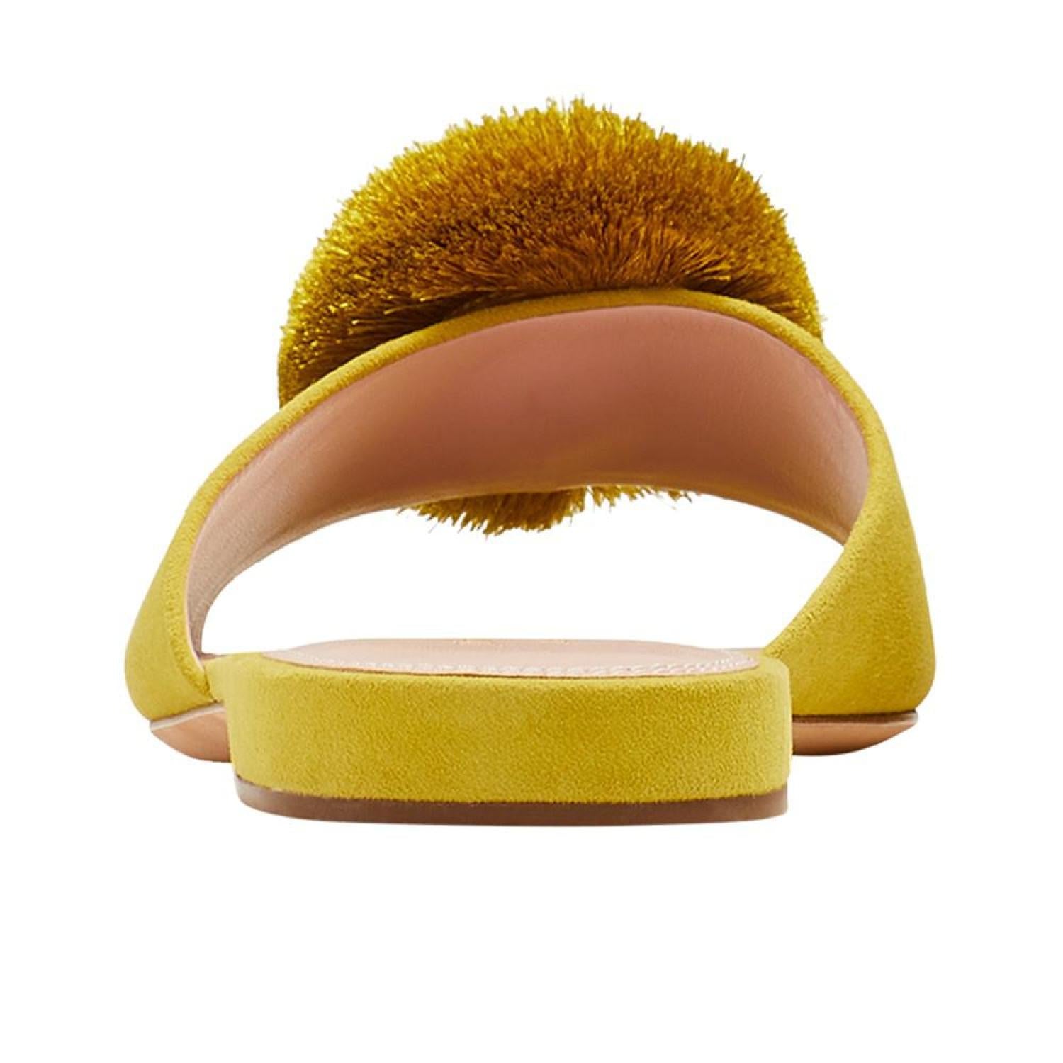 Women s Amour Slip On Pom Pom Slide Sandals