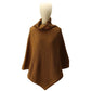 Women's Wide-Rib Button Turtleneck Poncho