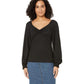 Long Sleeve Puff Sleeve Ruched Top