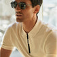 Cotton Half-Zip Polo Shirt