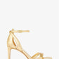 Kimberly Metallic Snake Embossed Leather Sandal