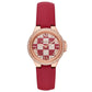 Women's Limited Edition Camille Three-Hand Red Leather Strap Watch 33mm