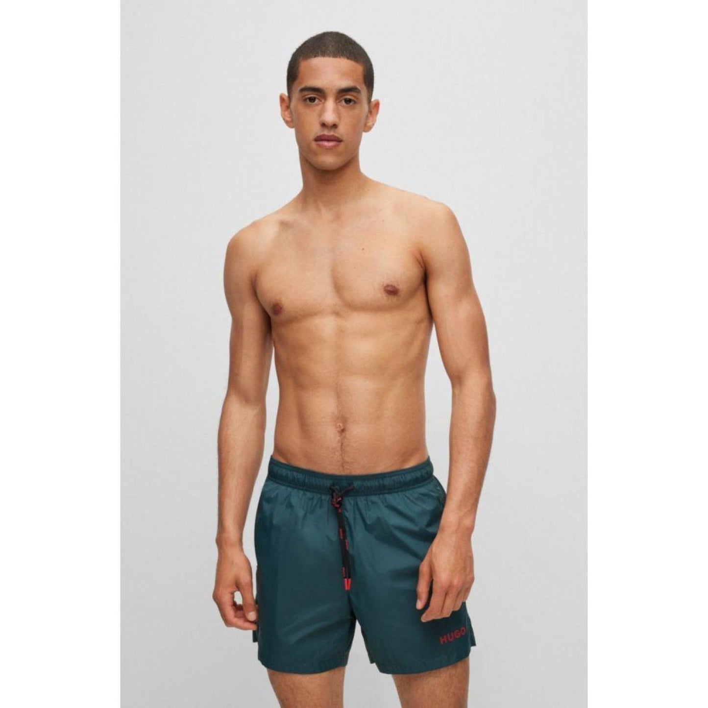 Ultra-light, quick-dry swim shorts with logo print