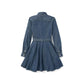 Belted Cotton Denim Shirtdress (Big Kids)