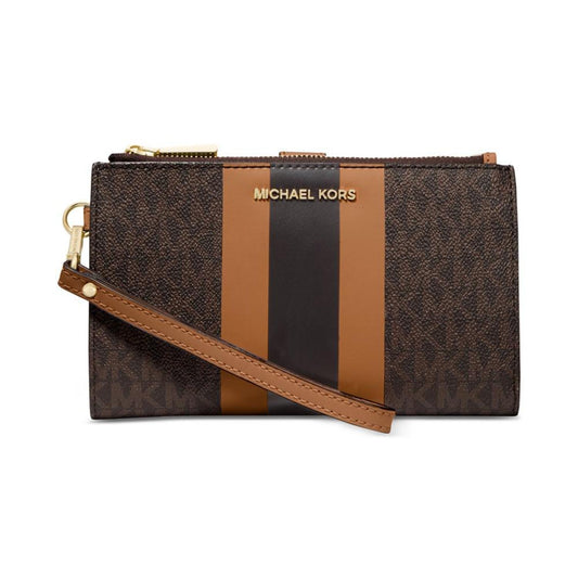 Logo Jet Set Double Zip Wristlet