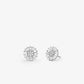 Precious Metal-Plated Sterling Silver Pavé Stud Earrings