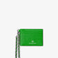 Small Pebbled Leather Chain Card Case
