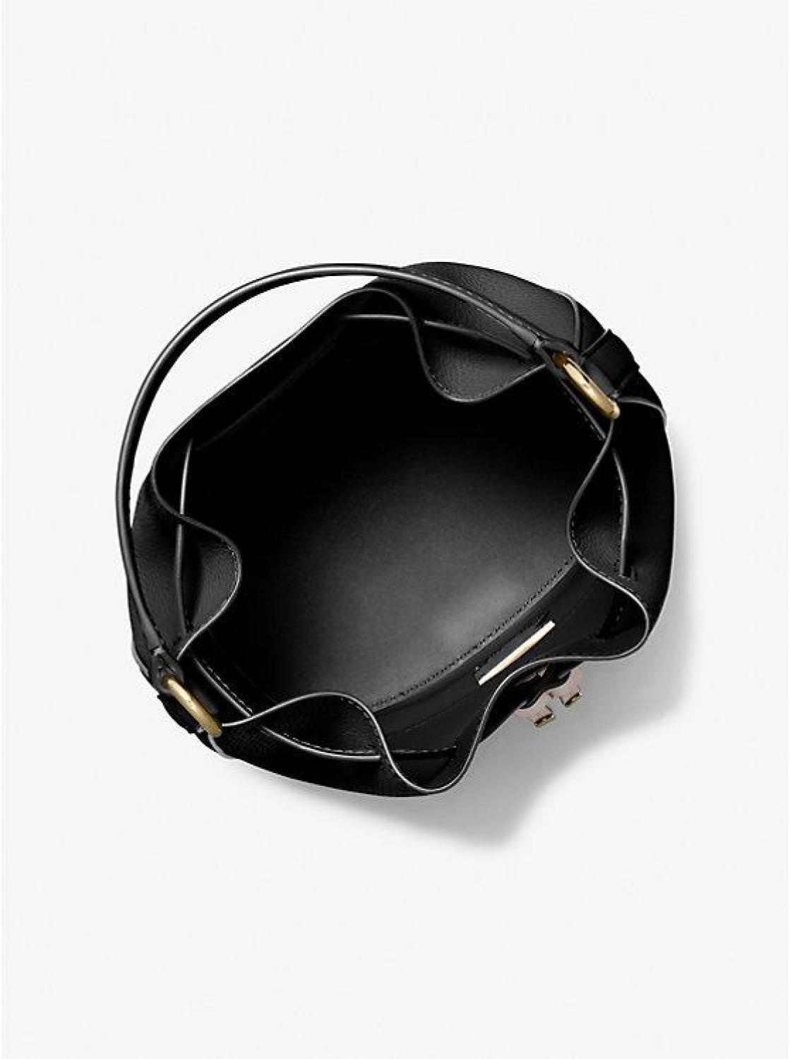 Reed Medium Pebbled Leather Bucket Bag