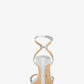 Amara Metallic Snake Embossed Leather Sandal