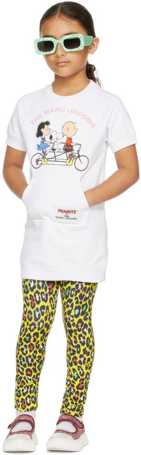 Kids White Peanuts Edition Sweat Dress