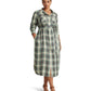 Plus Size Plaid Twill Shirtdress