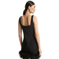 Women's Feather-Trim Mini Dress